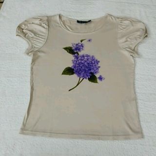 エムズグレイシー(M'S GRACY)のエムズグレイシー 紫陽花柄カットソー(カットソー(半袖/袖なし))