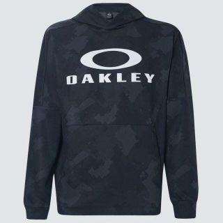 オークリー(Oakley)のオークリー OAKLEYパーカースウェット ジャージ フーディ★Ｍ　黒柄(パーカー)