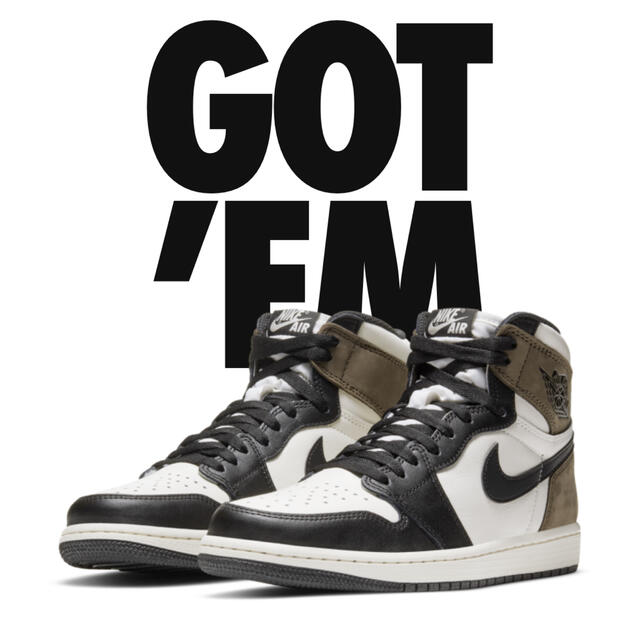 NIKE AIR JORDAN 1 HIGH OG DARKMOCHA 28cmスニーカー