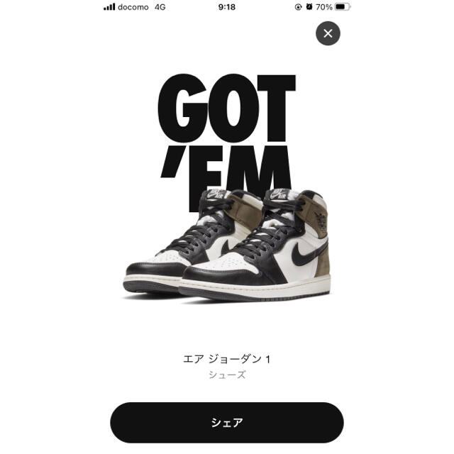 エアジョーダン1 AIR JORDAN 1 HIGH OG DARKMOCHA