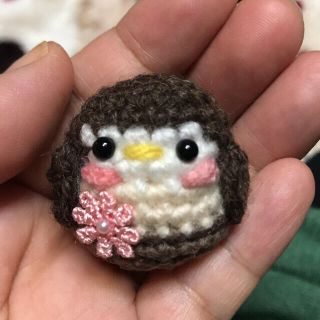 あみぐるみ スズメ ♡ キーホルダーorストラップなどの通販 by あぃ's