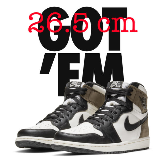 スニーカー26.5cm AIR JORDAN1 RETRO Dark Mocha