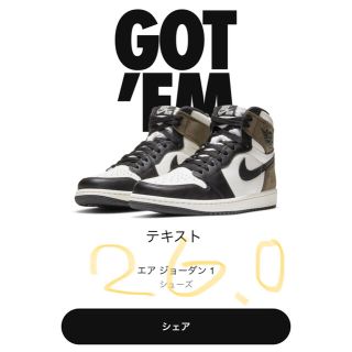 ナイキ(NIKE)のAir Jordan 1 mocha エアジョーダン1(スニーカー)