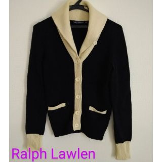 ラルフローレン(Ralph Lauren)のRalph Lawlen　カーディガン　ネイビー×オフホワイト(カーディガン)