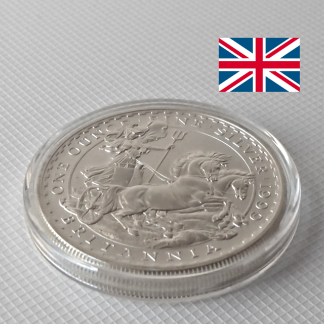 イギリス 銀貨 2ポンド 1オンス ブリタニア １枚 エンタメ/ホビーの美術品/アンティーク(貨幣)の商品写真