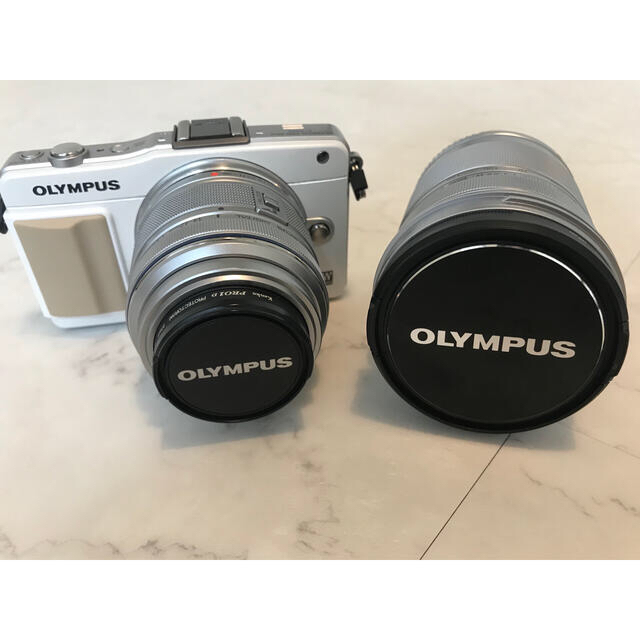 OLYMPUS(オリンパス)の【りっきーラッキー様専用】OLYMPUS PEN mini E-PM2  スマホ/家電/カメラのカメラ(ミラーレス一眼)の商品写真