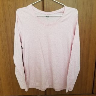 ユニクロ(UNIQLO)のユニクロ　うすいピンク(カットソー(長袖/七分))