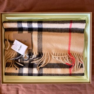 バーバリー(BURBERRY)の BURBERRY カシミアマフラー アーカイブベージュチェック 【英国】(マフラー/ショール)