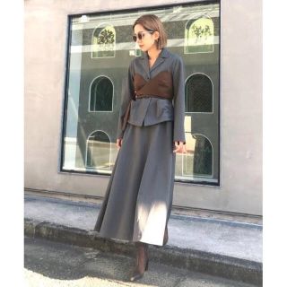 アメリヴィンテージ(Ameri VINTAGE)のUNDRESSED BUSTIER SET JACKET DRESS(ロングワンピース/マキシワンピース)