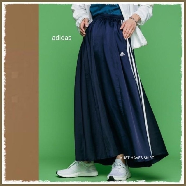 adidas(アディダス)の【あやたむ様専用】　アディダス マストハブ スカート　ロング　Ｓ　サイズ　ブルー レディースのスカート(ロングスカート)の商品写真