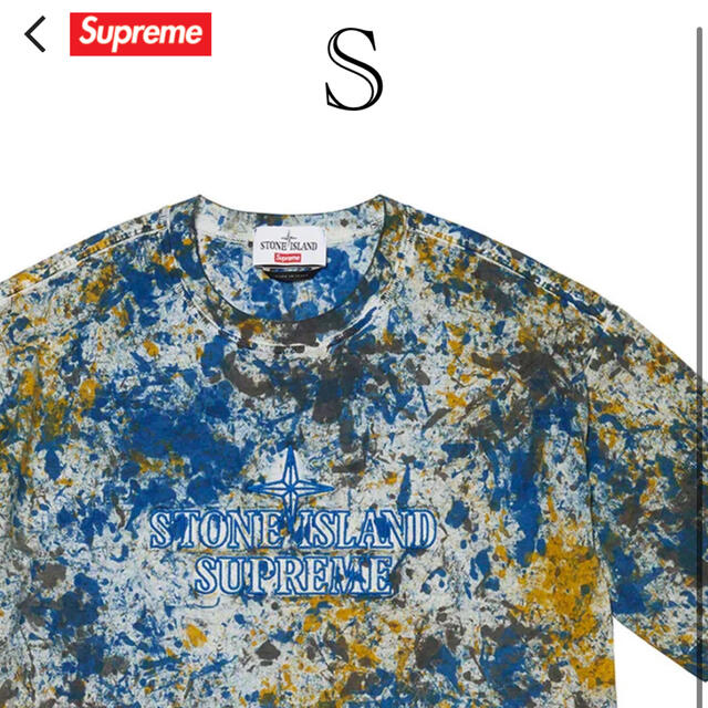 supreme stone island Tシャツ　ブルー　S ジャケットトップス