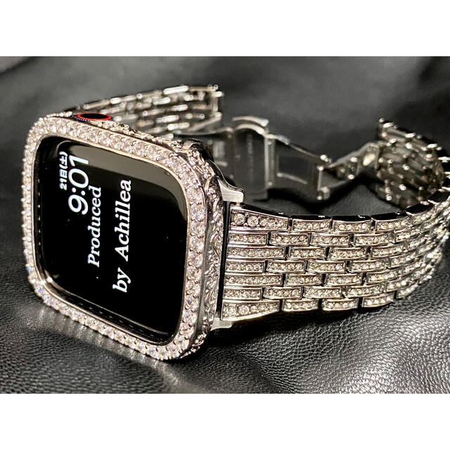 アップルウォッチカスタムカバーベルトセット★ロココ調×316L メンズの時計(腕時計(デジタル))の商品写真