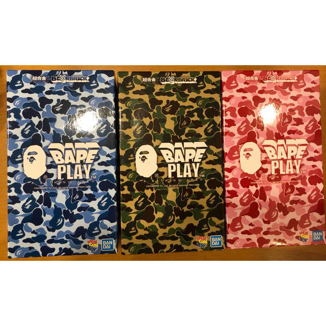 A BATHING APE(アベイシングエイプ)のABC CAMO BE@RBRICK CHOGOKIN 3体まとめ売り エンタメ/ホビーのおもちゃ/ぬいぐるみ(キャラクターグッズ)の商品写真