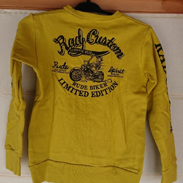 RAD CUSTOM(ラッドカスタム)のお値下げしました   RAD CUSTOM   裏起毛トレーナー キッズ/ベビー/マタニティのキッズ服男の子用(90cm~)(Tシャツ/カットソー)の商品写真