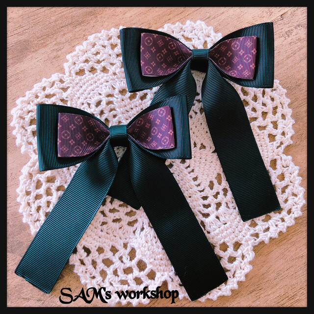 ランキング上位のプレゼント ハンドメイド グログランリボンのヘアゴム