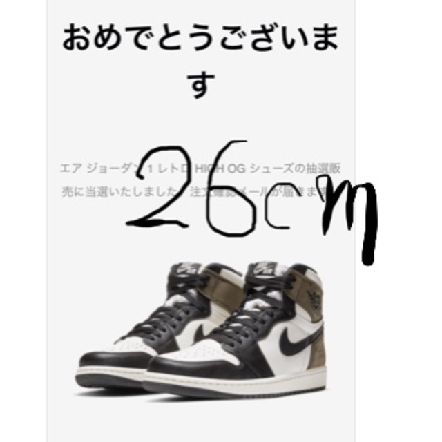 NIKE - エアジョーダン1レトロHIGH OG 26センチ