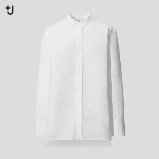 ユニクロ(UNIQLO)のユニクロ　スーピマコットンスタンドカラーシャツ(シャツ/ブラウス(長袖/七分))