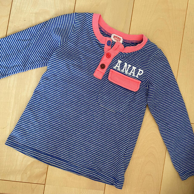 ANAP(アナップ)のANAP ボーダー　ロンT  キッズ/ベビー/マタニティのキッズ服男の子用(90cm~)(Tシャツ/カットソー)の商品写真