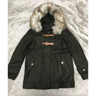 ザラ(ZARA)のZARA ダッフルコート　カーキ　ファー付き(ダッフルコート)