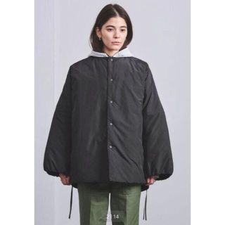 HYKE NYLON OXFORD COLLARLESS BIG JACKET クリアランス純正品 www