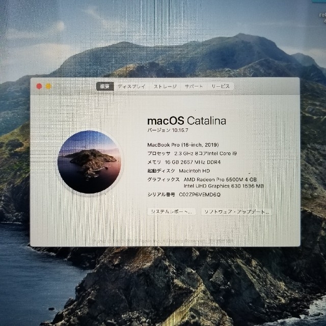Apple(アップル)のMacBook Pro 2019年 16インチ 1TB AppleCare+ スマホ/家電/カメラのPC/タブレット(ノートPC)の商品写真