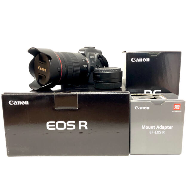 Canon(キヤノン)のEOS R RF 24-105mmF4 L IS USMセット スマホ/家電/カメラのカメラ(ミラーレス一眼)の商品写真