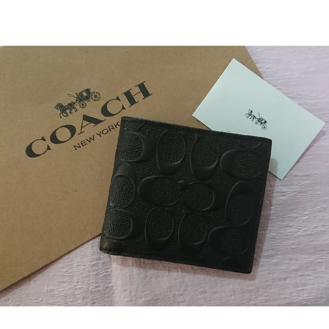 新作人気モデル COACH - ブラック 不動の１番人気❗コーチ二つ折り財布