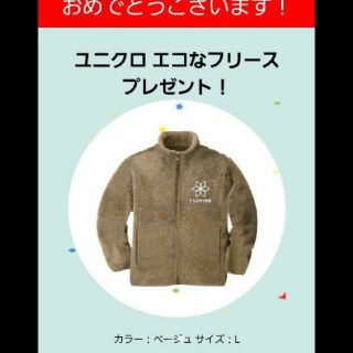 ユニクロ(UNIQLO)のい・ろ・は・す　フリース　L   ベージュ(パーカー)