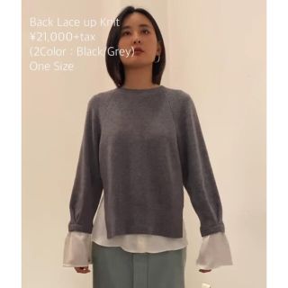 ルシェルブルー(LE CIEL BLEU)のLE CIEL BLEU ルシェルブルー　Back Laceup Knit(ニット/セーター)