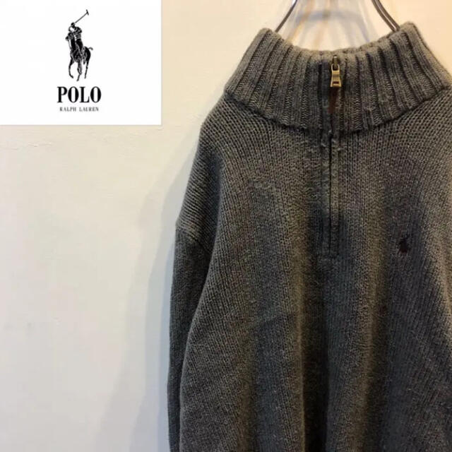 POLO RALPH LAUREN(ポロラルフローレン)の【POLO】ポロ　ラルフローレン　ニット　ハーフジップ メンズのトップス(ニット/セーター)の商品写真