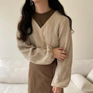 ラウジー(lawgy)のlawgy cotton short cardigan カーディガン(カーディガン)