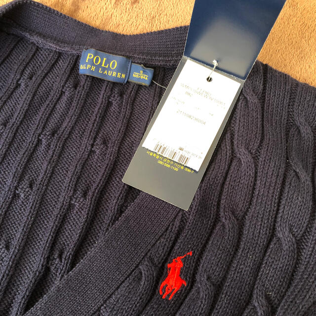 POLO RALPH LAUREN(ポロラルフローレン)の最終値下げ 新品 POLO RALPHLAUREN カーディガン S 紺 レディースのトップス(カーディガン)の商品写真