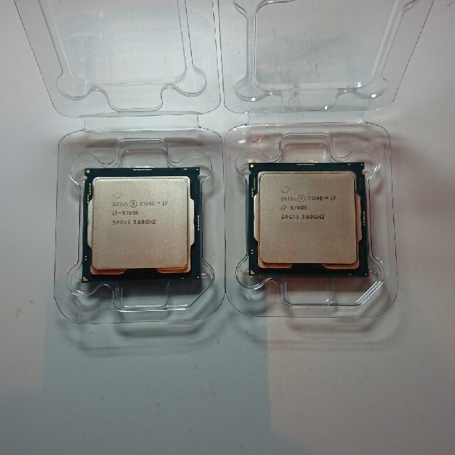 intel Core i7 9700k 傷・汚れ・変色等有品2個セット②