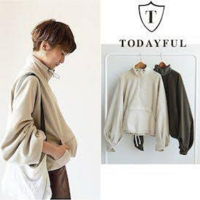 TODAYFUL(トゥデイフル)のパンダ様専用todayful フリースアノラックパーカー　エクリュ　36 レディースのジャケット/アウター(ブルゾン)の商品写真