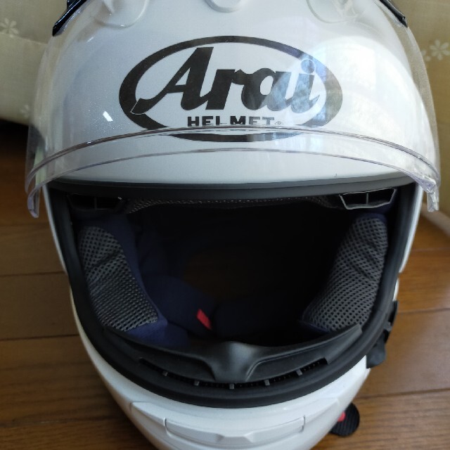 【美品】アライ Arai ヘルメット RX-7X グラス白59〜60cm自動車/バイク