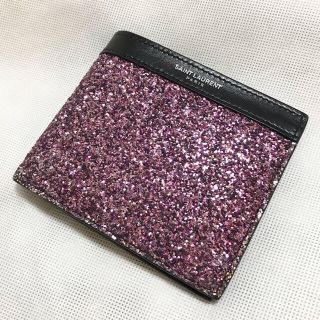 サンローラン(Saint Laurent)の美品　サンローラン　財布　グリッター(折り財布)