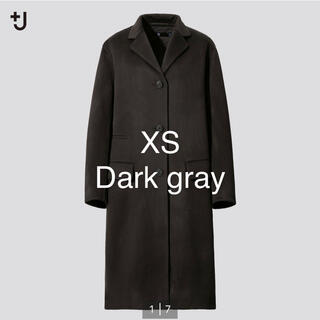 ジルサンダー(Jil Sander)のUniqlo +J カシミヤブレンドチェスターコート　Dark Grey XS(チェスターコート)
