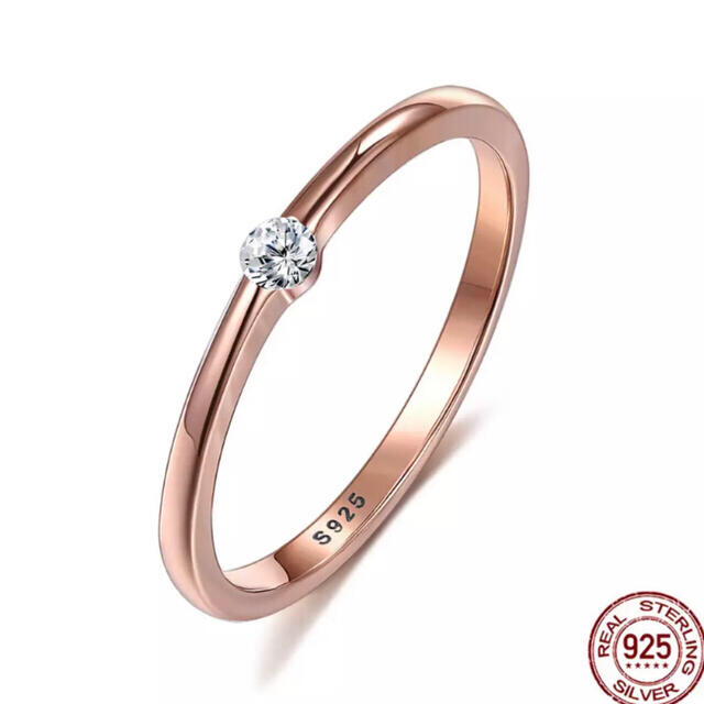 19号♡AAAAAczダイヤモンド♡ピンクゴールド♡シルバー925♡指輪♡RM レディースのアクセサリー(リング(指輪))の商品写真