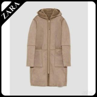 ザラ(ZARA)の【クリーニング済】ザラ  フェイク　ムートンコート　リバーシブル　ロングコート(ムートンコート)