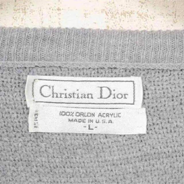 Christian Dior(クリスチャンディオール)のChristian Dior クリスチャンディオール ビンテージVネックニット レディースのトップス(ニット/セーター)の商品写真