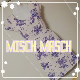 ミッシュマッシュ(MISCH MASCH)のMISCHMASCH メッシュマッシュ　花柄ワンピース　ピンク(ミニワンピース)