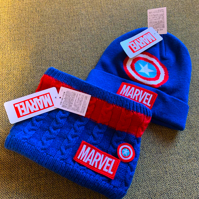 MARVEL(マーベル)のmarvelキッズニット帽&ネックウォーマー キッズ/ベビー/マタニティのこども用ファッション小物(マフラー/ストール)の商品写真