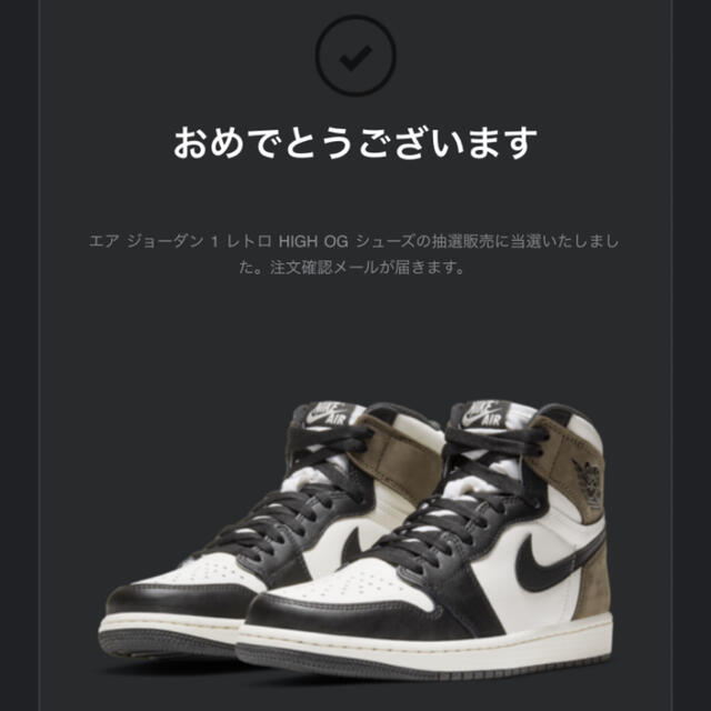 NIKE(ナイキ)のAIR JORDAN 1 RETRO HIGH OG DARK MOCHA メンズの靴/シューズ(スニーカー)の商品写真