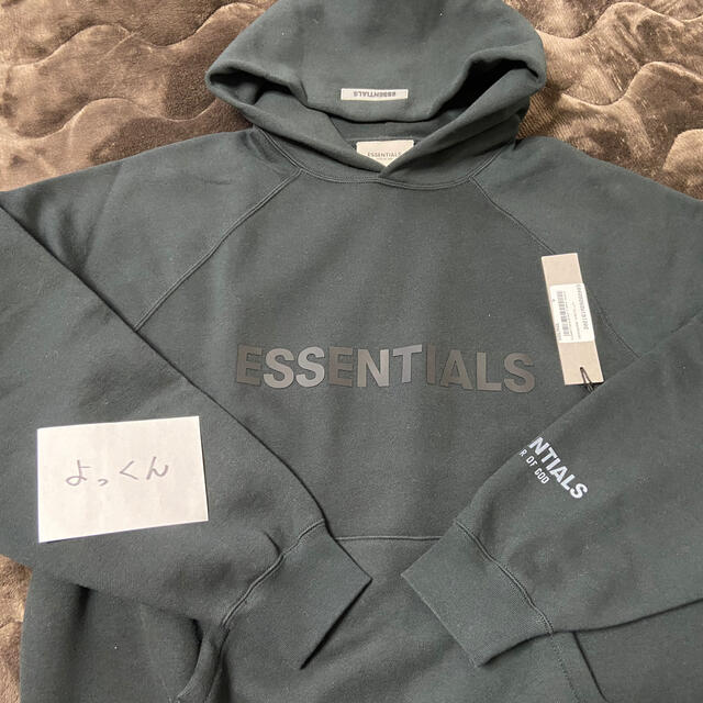 essentials black fleece hoodie