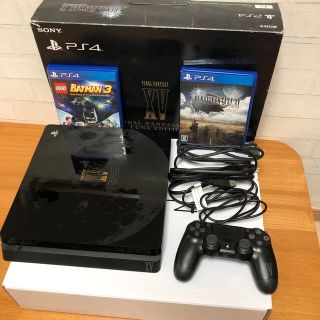 プレイステーション4(PlayStation4)のPS4/プレステ4 本体 ルナエディションFF15仕様1TB +追加ソフト(家庭用ゲーム機本体)