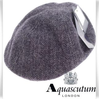 アクアスキュータム(AQUA SCUTUM)の【新品】Aquascutum アクアスキュータム メンズ ハンチング 帽子(ハンチング/ベレー帽)