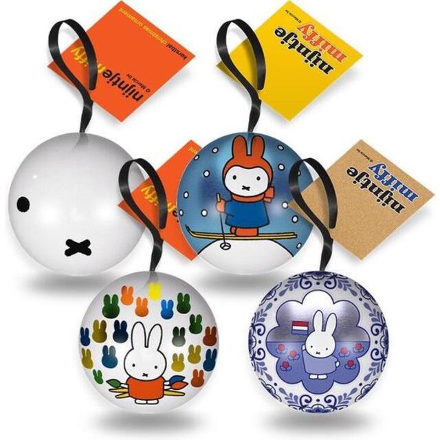 ミッフィークリスマスボールオーナメント4個セット化粧箱入り★オランダmiffy