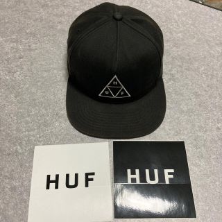 ハフ(HUF)のHUF  キャップ　ブラック　ステッカー2種付き(キャップ)