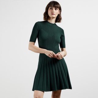 テッドベイカー(TED BAKER)の❤️Ted baker  2020 秋新作　新品　紺、グリーン2 色ワンピース(ひざ丈ワンピース)