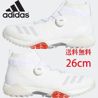 アディダス(adidas)のアディダス ゴルフシューズ コードカオス ボア ホワイト 26(シューズ)